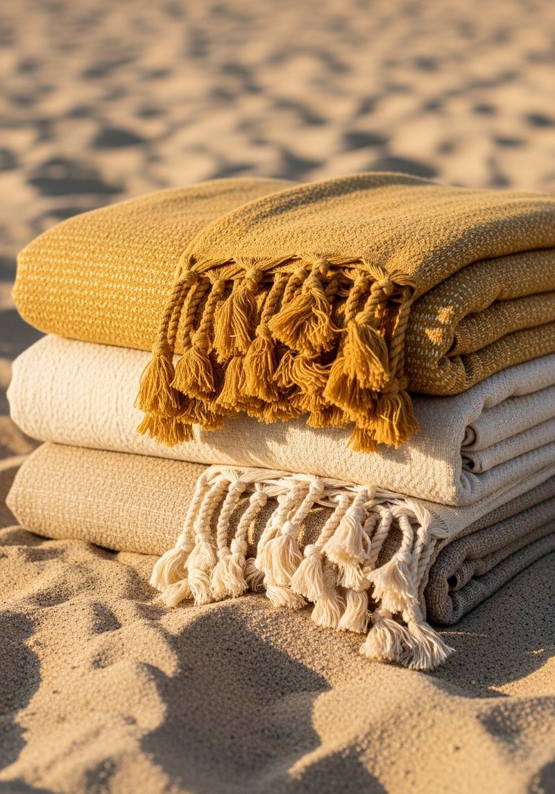 Beach Towels — Sand-free tasselled towels