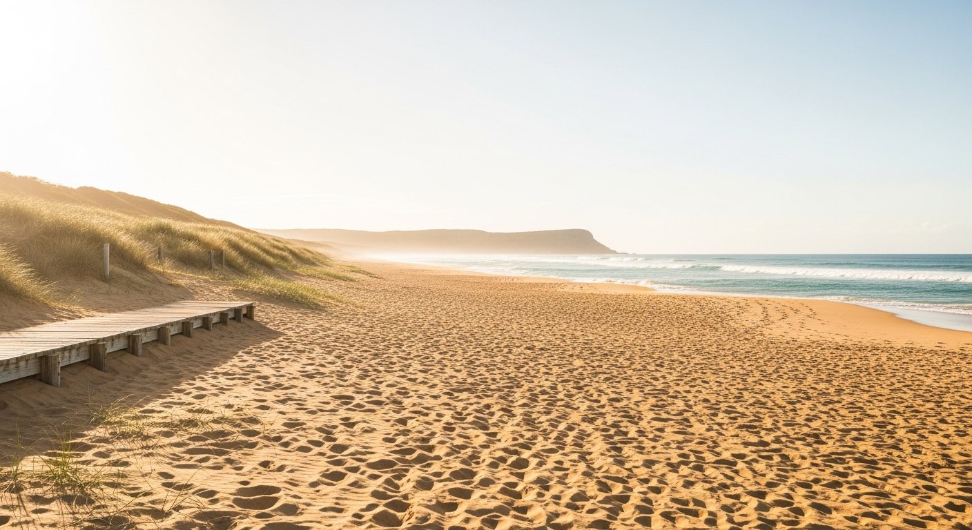 Golden-hour Australian beach
